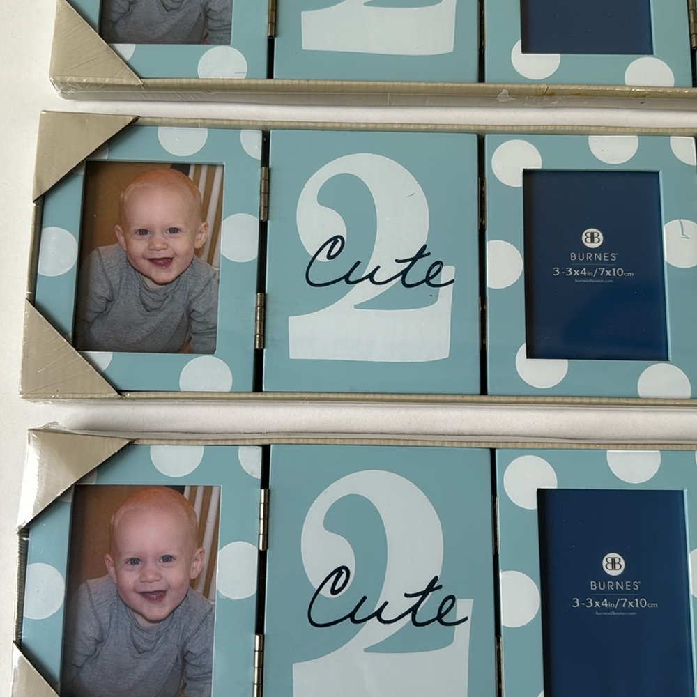 NEW Three sets of “ 2 Cute 4 Words” picture frames. - Picture 2 of 4